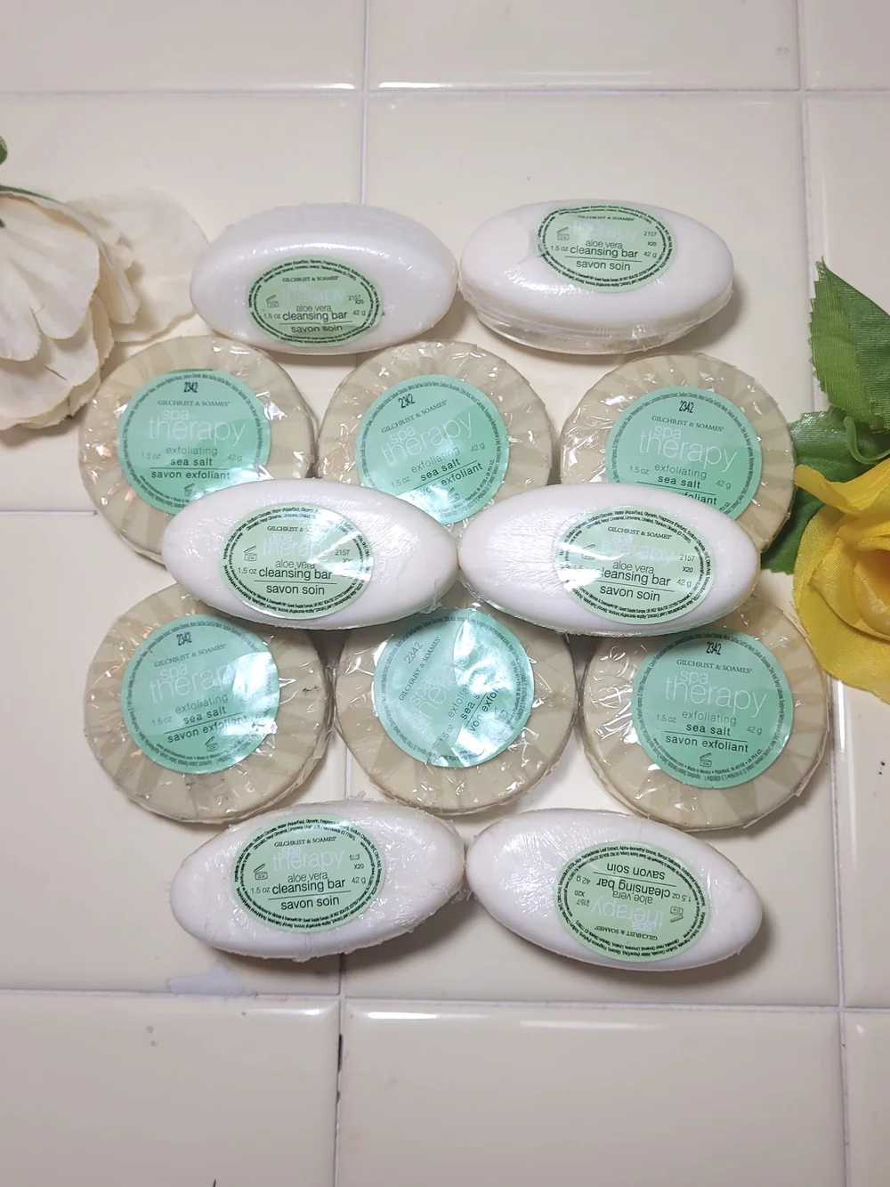 Gilchrist & Soames Luxury Spa Therapy & Cleansing Soap Bar Lot - 12pc Travel Siz